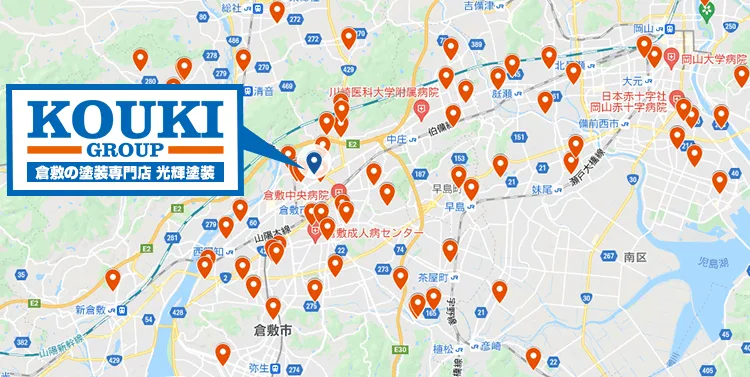 岡山県の対応エリア地図