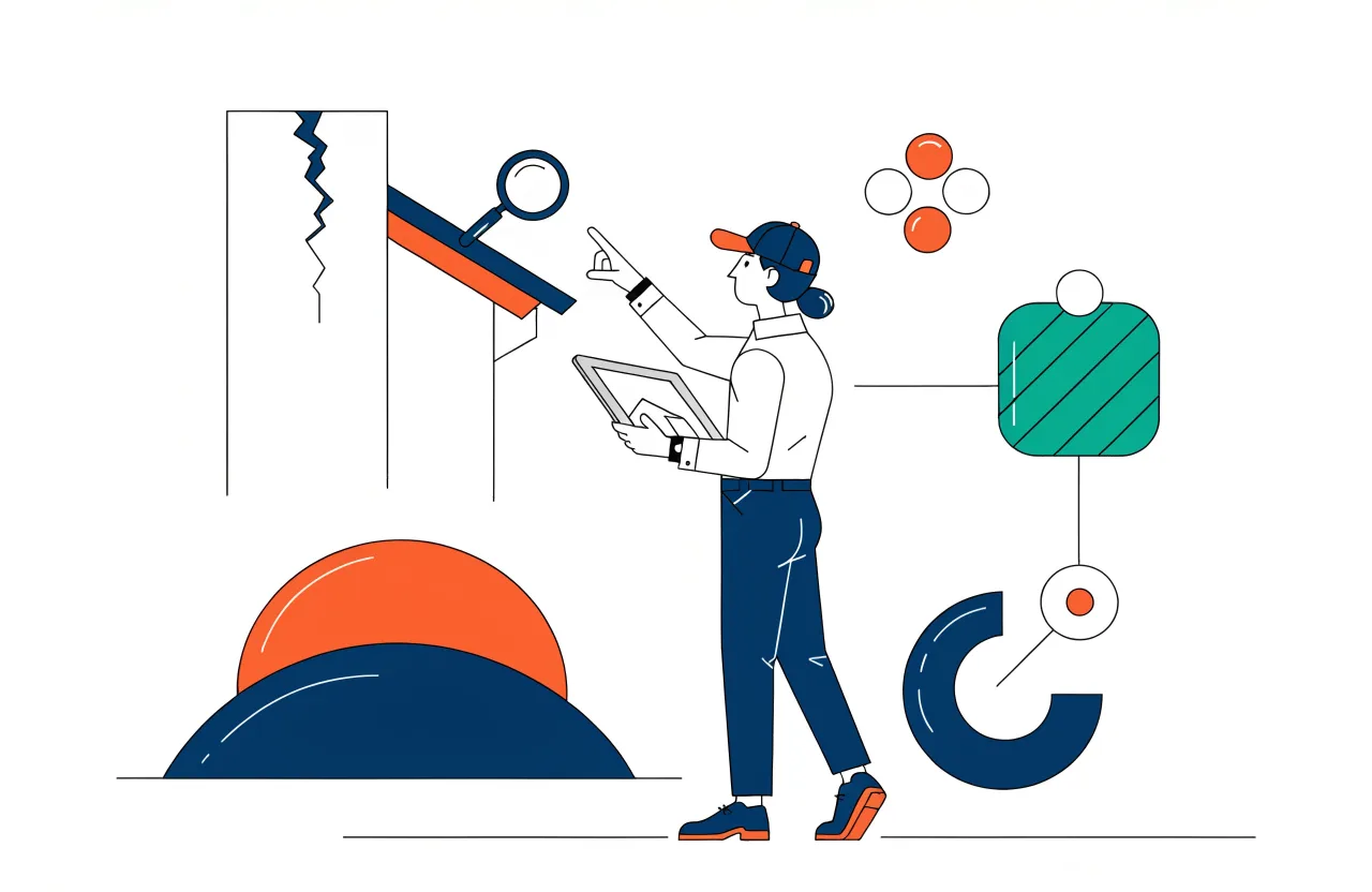 必要な工事だけを見極める診断イラスト